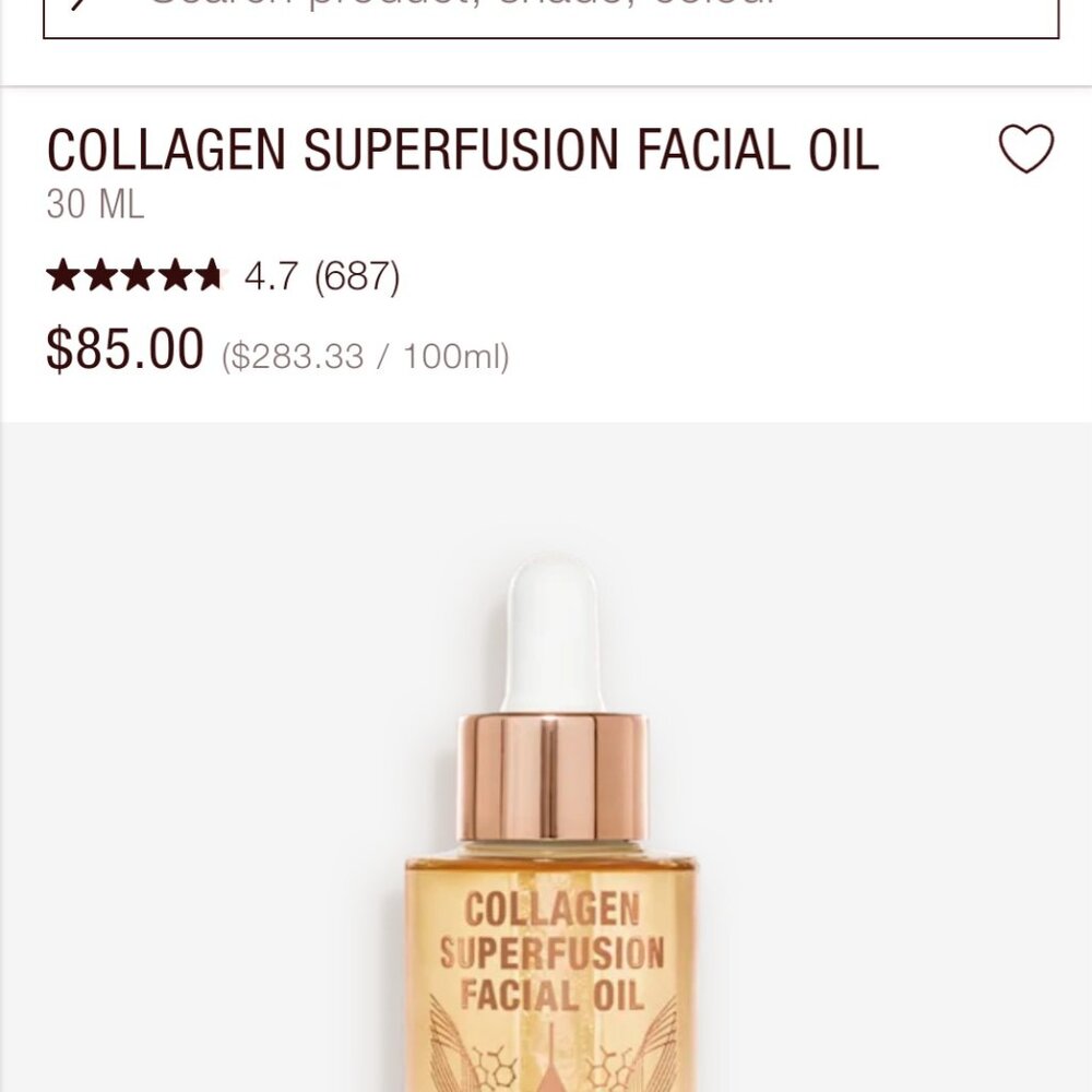 Charlotte Tilbury Collagen superfusion facial oil. 30ml NIB - Picture 3 of 8